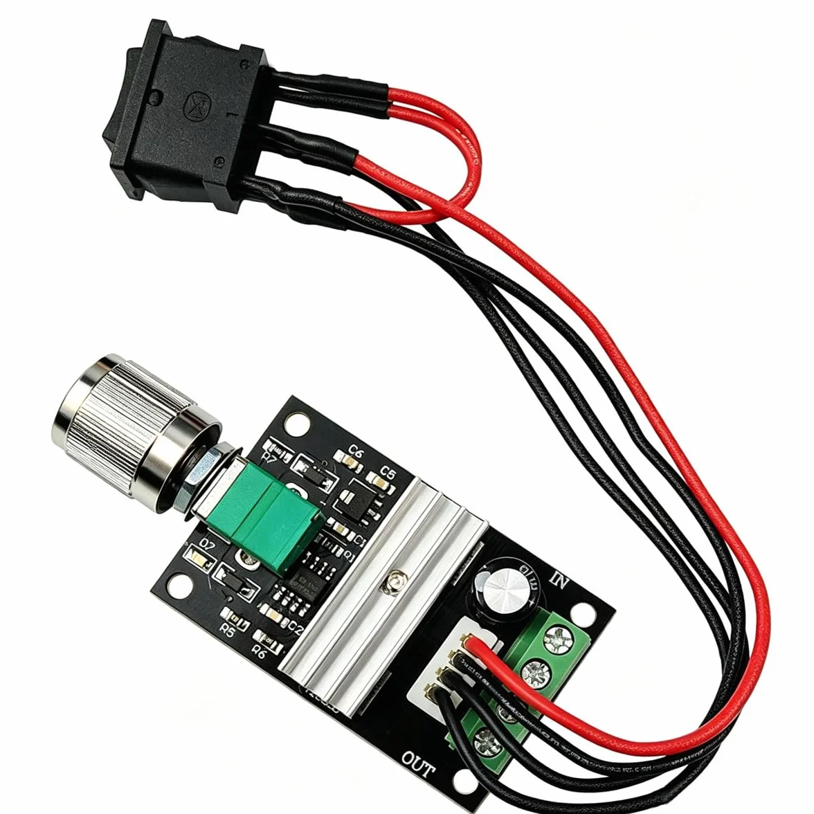 Gebildet 1pcs 6V-28V 3A 80W DC Velocità del motore Controller(PWM),DC Scheda di Controllo del Motore,Driver motore reversibile regolabile interruttore