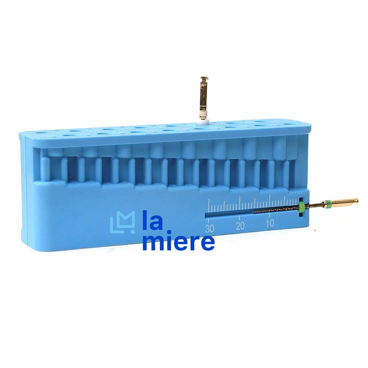 LA MIERE Strumenti di misurazione endodontica dentale, supporto per file, autoclavabile Endo File Block strumento di misura Righello B-Upside misura