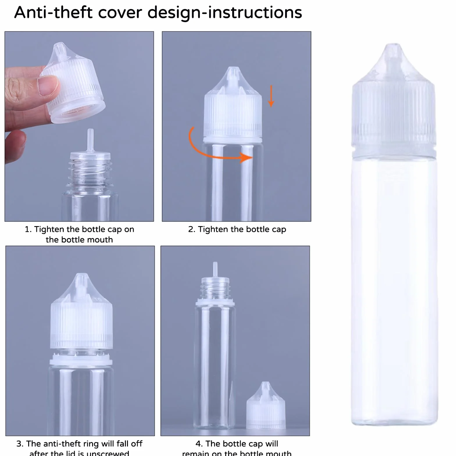 Fiole/flaconcino/bottiglietta in plastica vuota e liquida, 12 Pezzi, Flacone per E-liquido (30 ml), Fiala in plastica, Flacone contagocce, Flacone con etichette a tappo conico per colla e altri