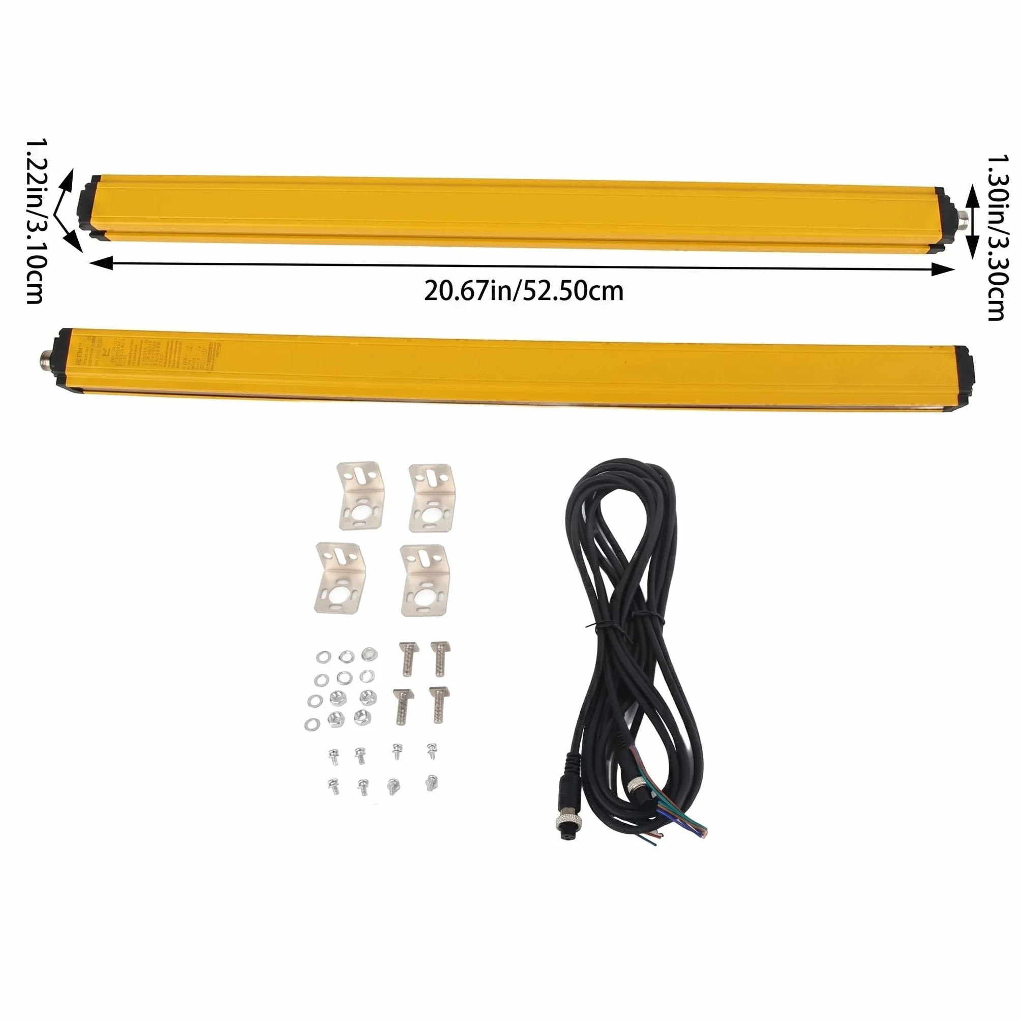 Sensore fotoelettrico a barriera di sicurezza, 12 fasci, NPN/NC, 10-30 VDC, grado di protezione IP65, modello BEM1240-A-440NB