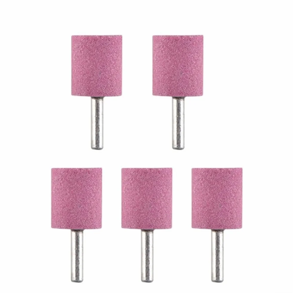5 cilindri in pietra abrasiva con gambo da 6 mm, perfetti per molare e lucidare vari materiali utilizzando strumenti rotanti (6 x 20)