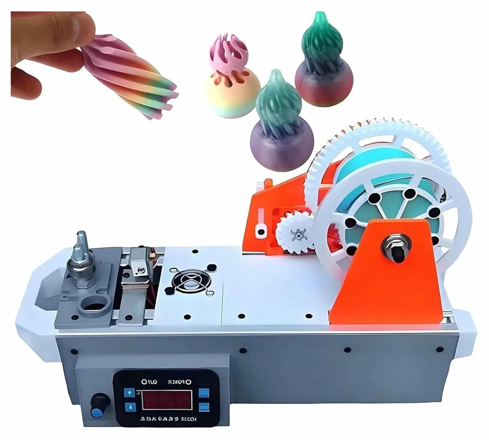 Macchina for la creazione di filamenti da tavolo 3D for creatori di fai da te - Filamenti for stampante 3D da bottiglie di plastica riciclate con controllo digitale della temperatura(B)