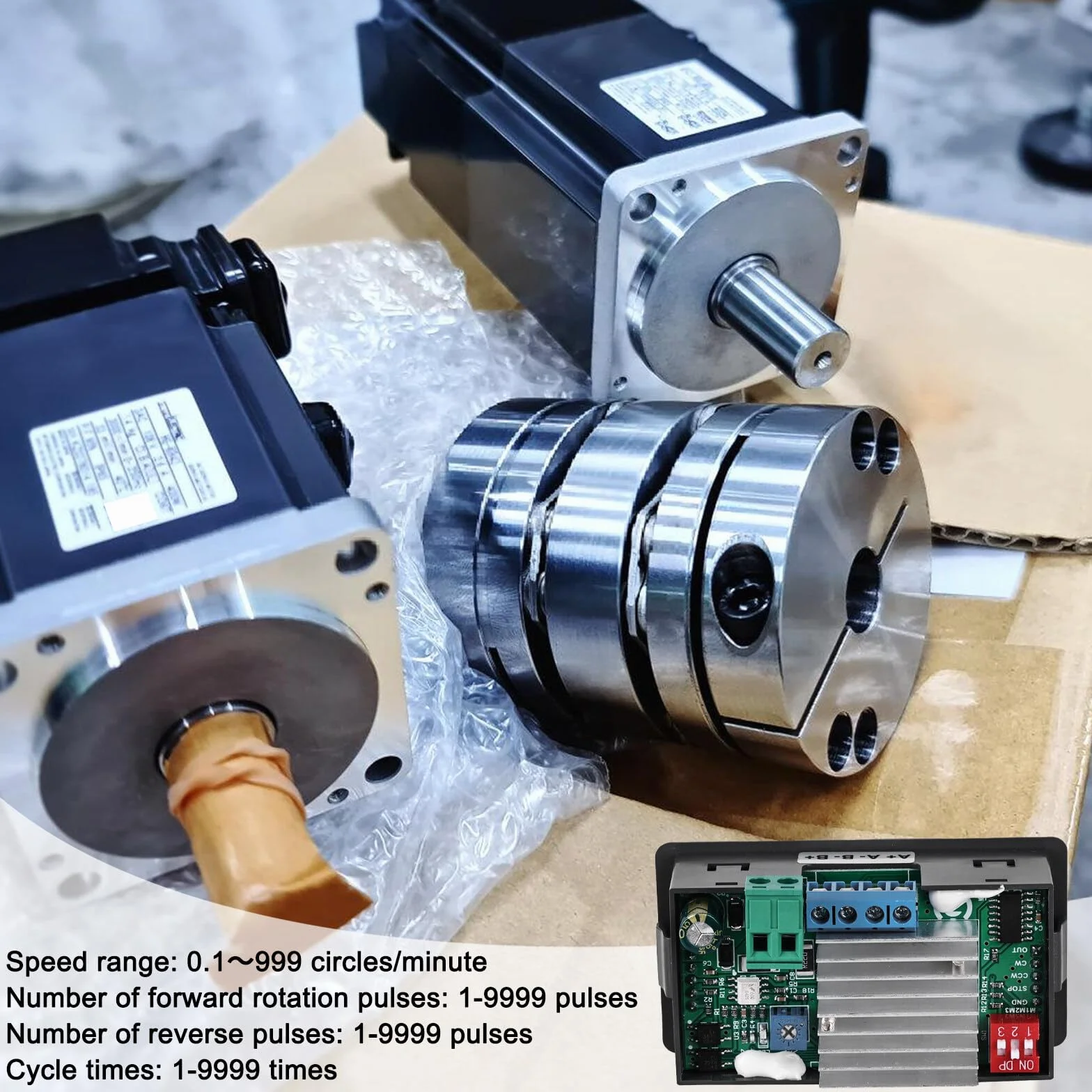 Molbory Controller motore passo-passo NEMA 17 23 - 4 A Scheda di controllo integrata con angolo e velocità di impulso PLC