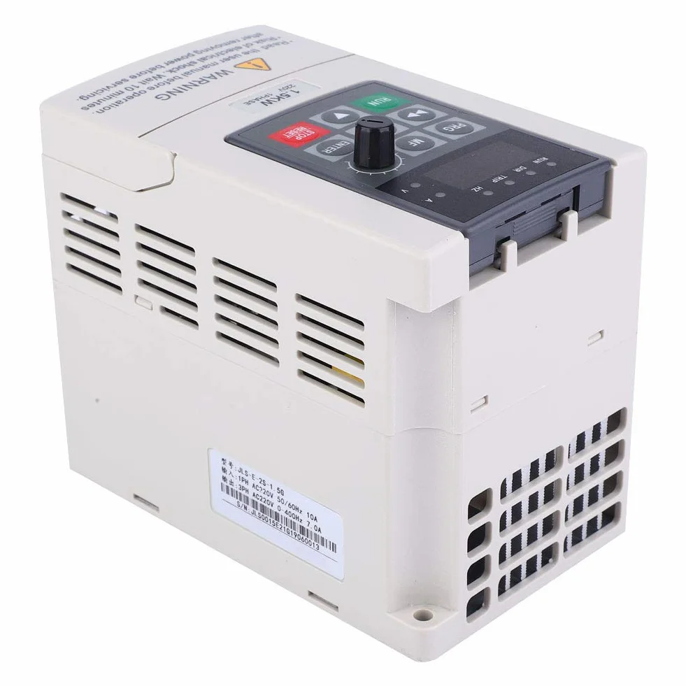 Convertitore di frequenza variabile da monofase a trifase (220 V, 1,5 kW), per flusso di controllo della pompa, alimentazione idrica a pressione costante, macchina per incisione, macchine da stampa, v