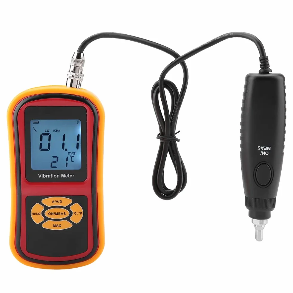 Mini Misuratore di Vibrazioni Digitale con Display LCD con Sonde S e L, per Orologi Meccanici, Motori, Ventole e Cuscinetti