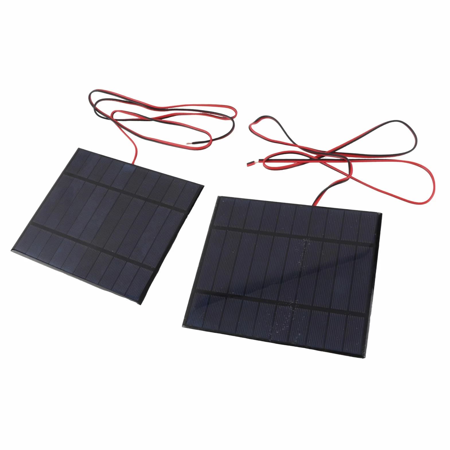 Modulo di Alimentazione Cella Pannello Solare DC5V 500mA 2 Pezzi con Cavo 100 Cm, Resistente Allae Al per Luci Solari del Prato, Caricabatterie per Cellulare, Torcia