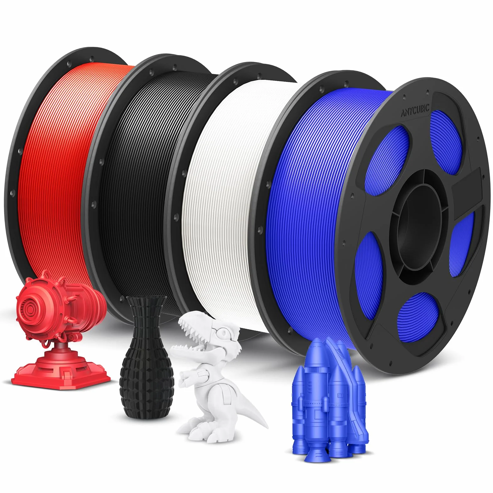 ANYCUBIC PLA+ Filamento 1,75 mm 4KG Nero Bianco Rosso Blu Stampa 3D Alta Tenacità Precisione