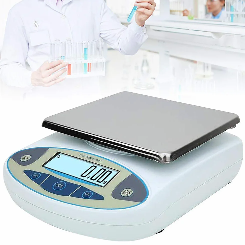 Bilancino di Precisione Professionale, Analitica da Laboratorio Ad Alta Precisione 5kg / 10kg / 15kg / 30kgx0.1g Bilancia Elettronica Bilancia da Laboratorio Digitale,15kg/0.1g