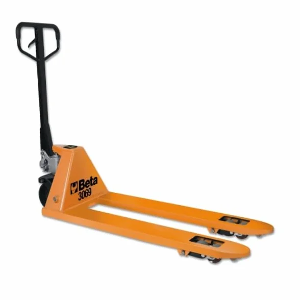 Beta 3069 – Transpallet Manuale 2,5 t, Forche 1150 × 540 mm, Ruote e Rulli in PU, Valvole di Sicurezza e Leva a 3 Posizioni – per Officine e Magazzini