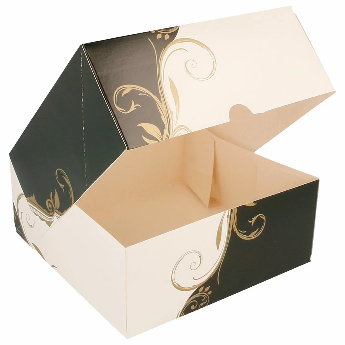 García di Pou Scatole pasticceria con finestra 275 g/m2 18 x 18 x 7,5 cm set da 50 Bianco