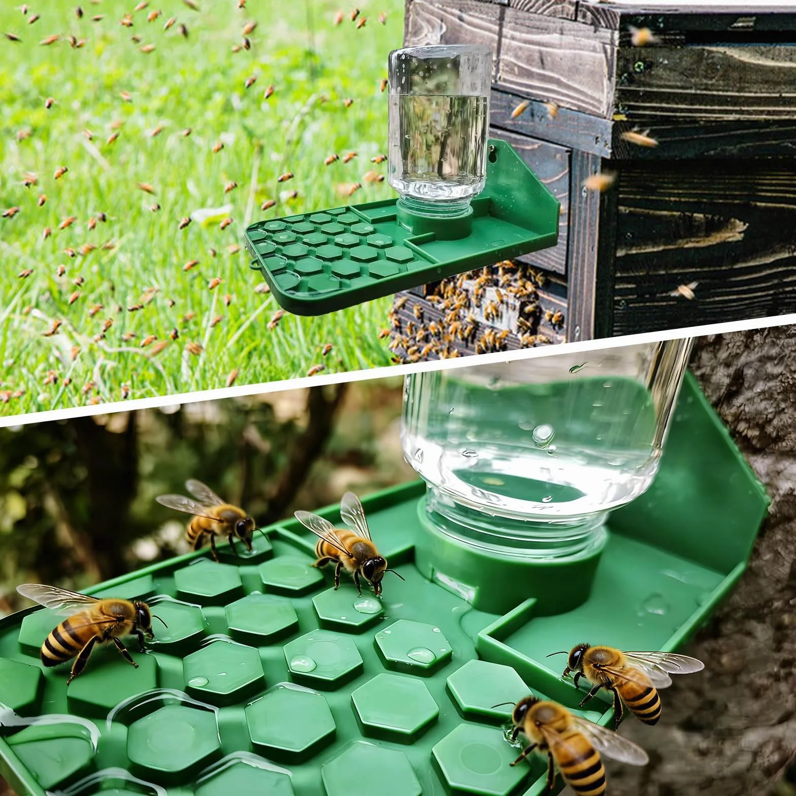 2/4 distributori di acqua per api, montaggio a parete o albero, abbeveratoio per api, farfalle, colibrì e insetti (1)