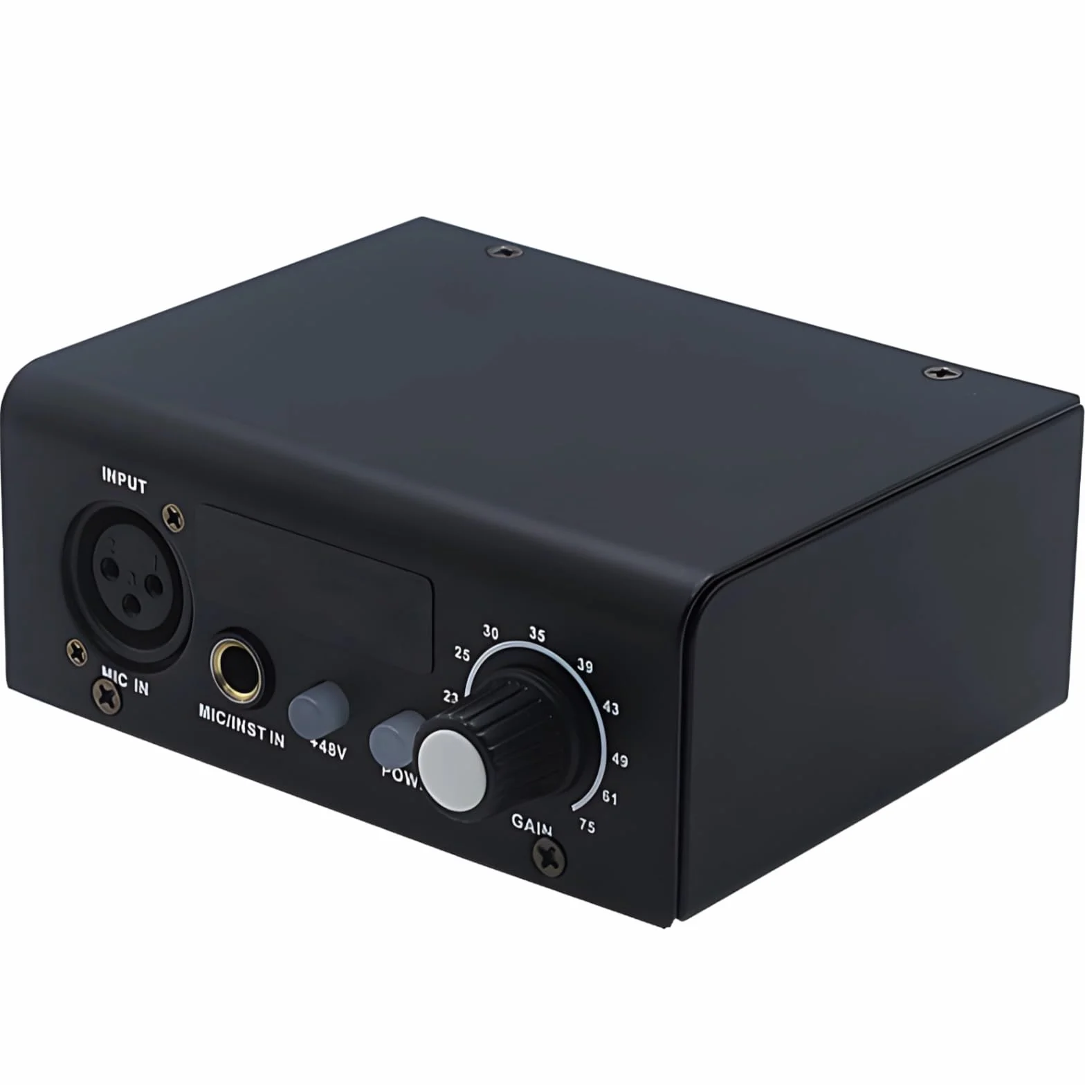 Preamplificatore microfono a 2 canali, amplificatore professionale di interfaccia audio XLR, amplificatore di segnale per microfono con potenza phantom da 48 V, attrezzatura di registrazione in studio
