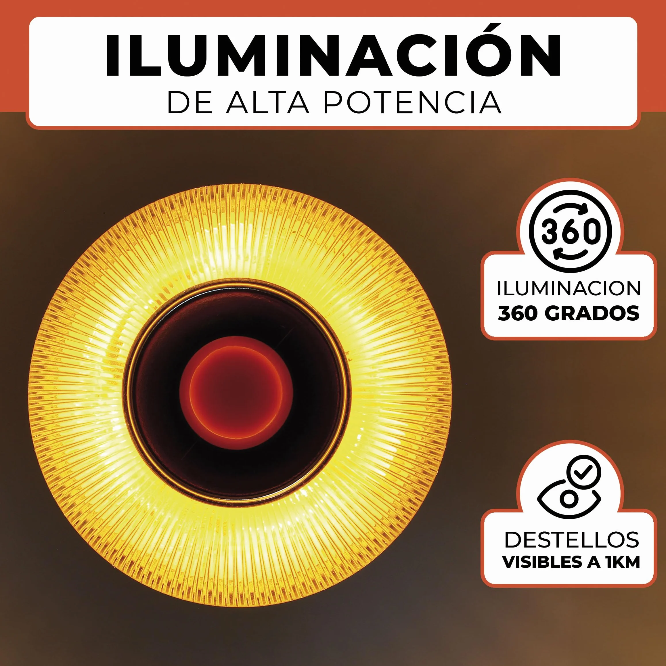 Luce di emergenza V16 con geolocalizzazione certificata e collegata con SIM DGT 3.0 Piano dati integrato incluso IP-54 Base magnetica con custodia inclusa