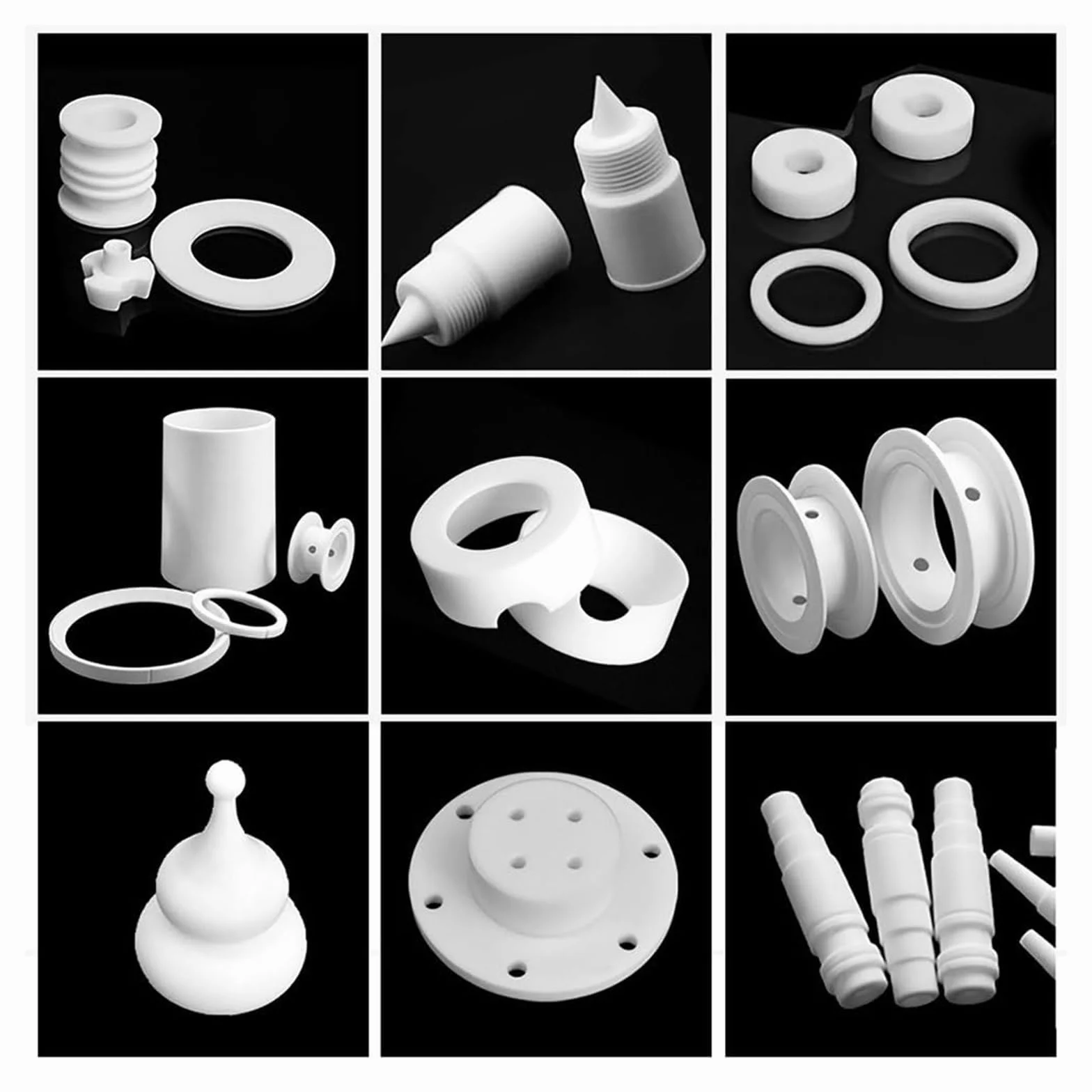 Barra tonda in PTFE, Teflon, for impieghi gravosi, 20/30/50 cm, diametro grande 60–75 mm, plastica solida bianca, resistente agli agenti chimici, lavorabile for uso industriale(60mm x 0.5m)