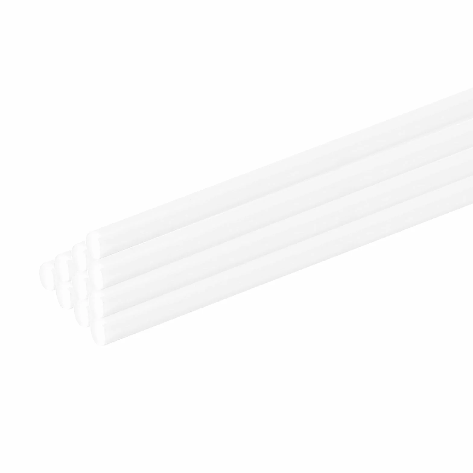 QUARKZMAN Asta Rotonda in Plastica Bianca 0.8 x 250mm ABS Stirene Bastone Barra Solida