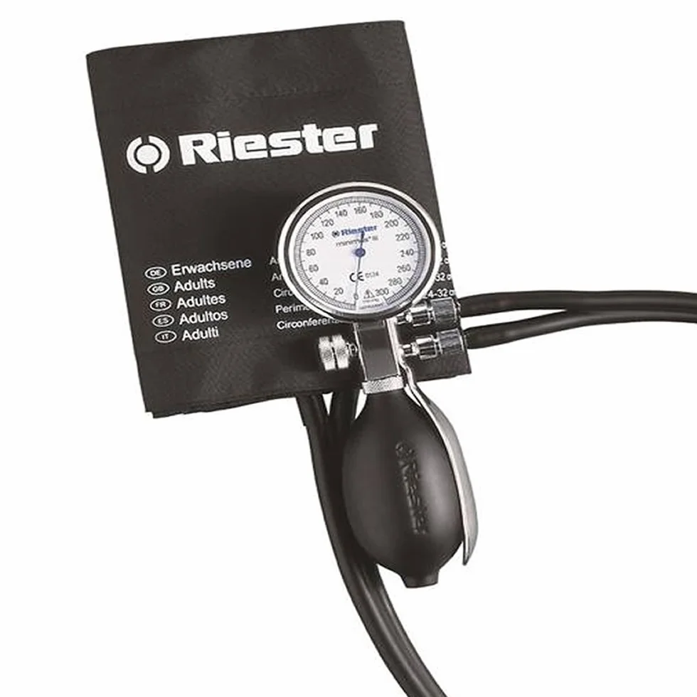Riester 1342 Sfigmomanometro, Manicotto in velcro, per adulti, Minimus III