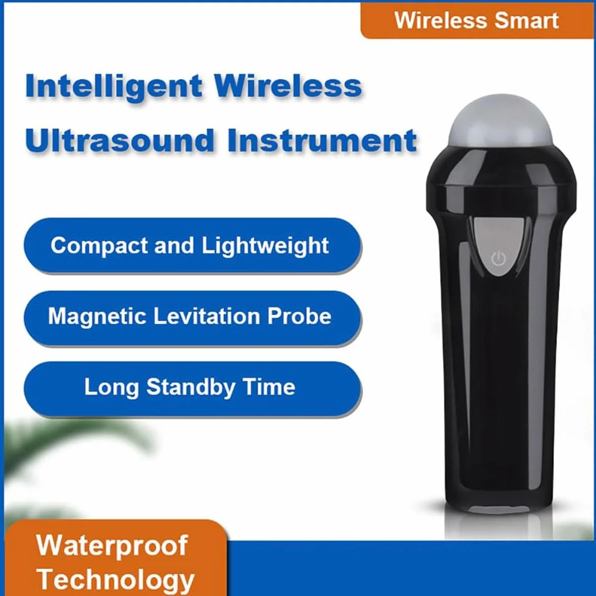 Ecografo Veterinario, ecografo Portatile Wireless, con sonda Meccanica da 3,5 MHz, Dispositivo Portatile for Test di Gravidanza, for suini, Pecore e capre(White)