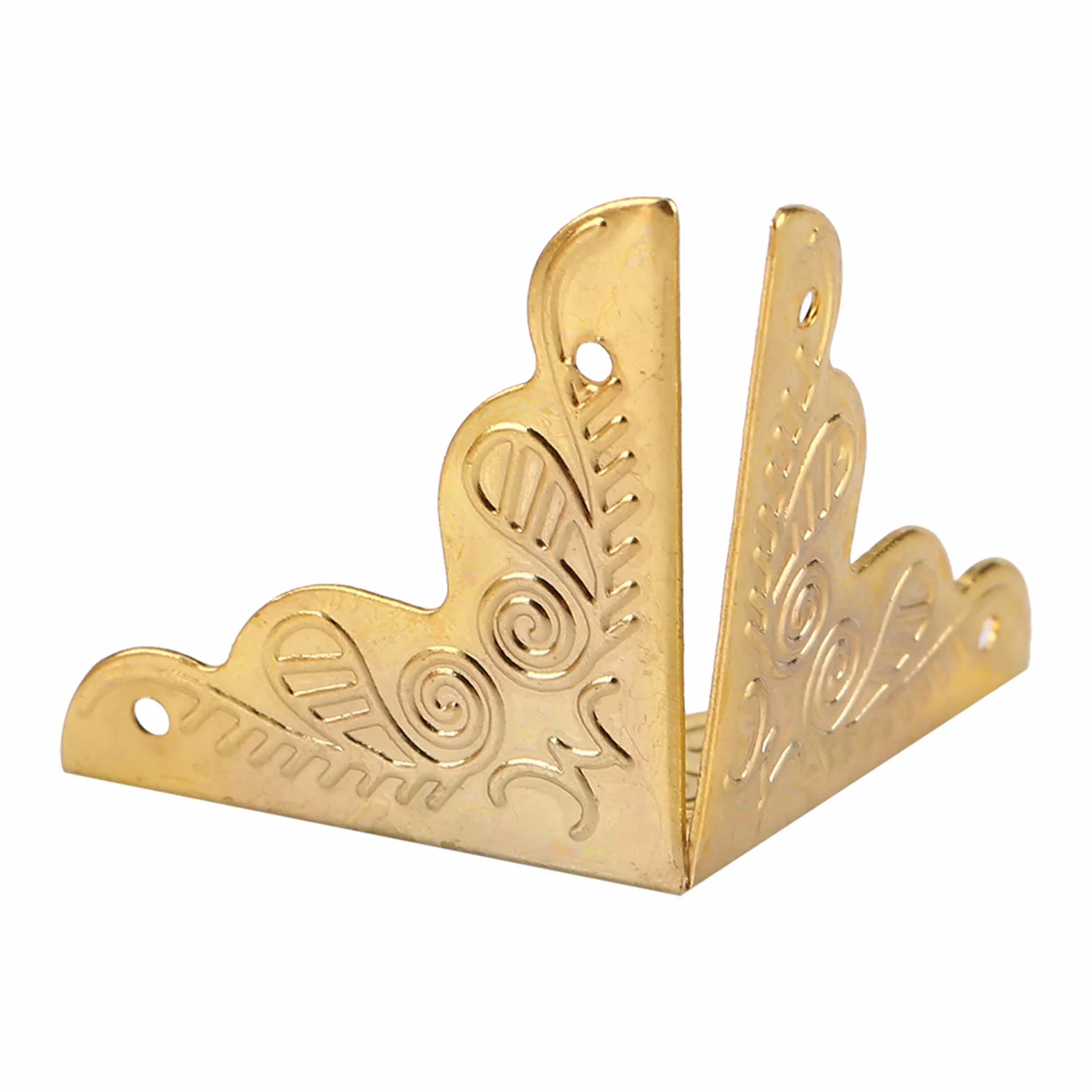 Yosoo 12 Pezzi Protezioni Angoli Vintage Oro, Per Scatole Di Legno Fiori, Decorativo Con Viti