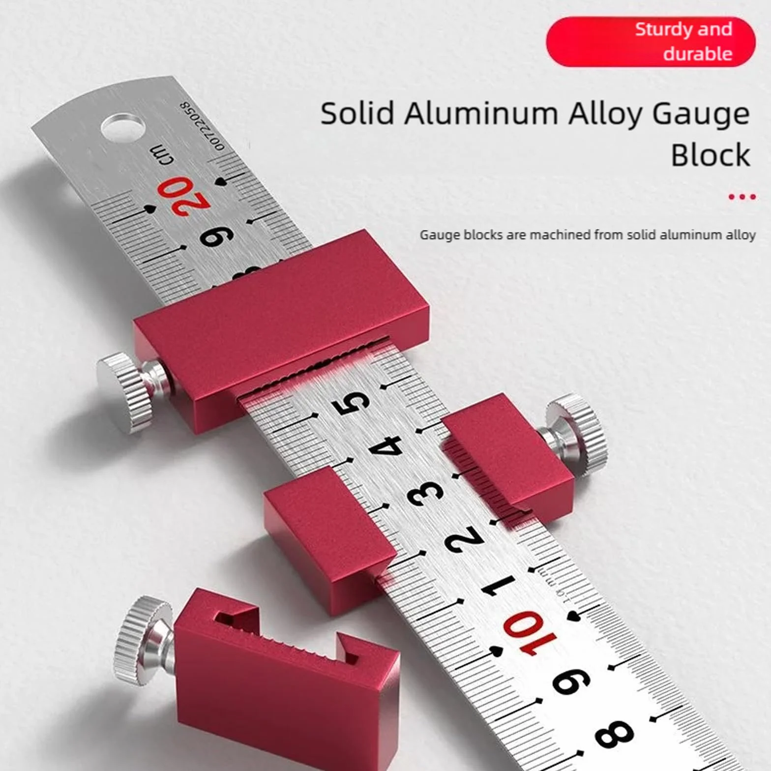 Dispositivo di bloccaggio per la regolazione dell'acciaio ad alte prestazioni compiti di marcatura accurati in cantieri e in alluminio righello Stopper Ingegneria Laboratorio.