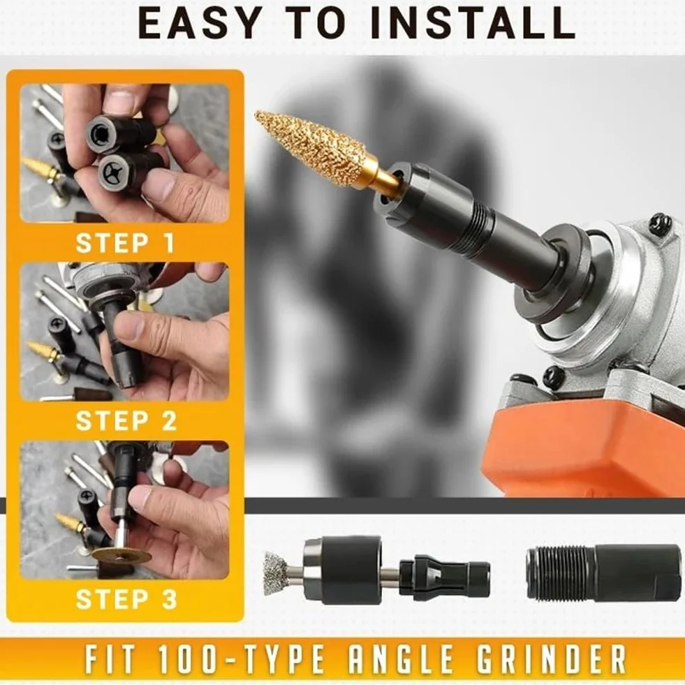 Accessori per smerigliatrice angolare, 2 Adattatore modificato per smerigliatrice angolare, strumento di conversione per smerigliatrice Compatibilità M10