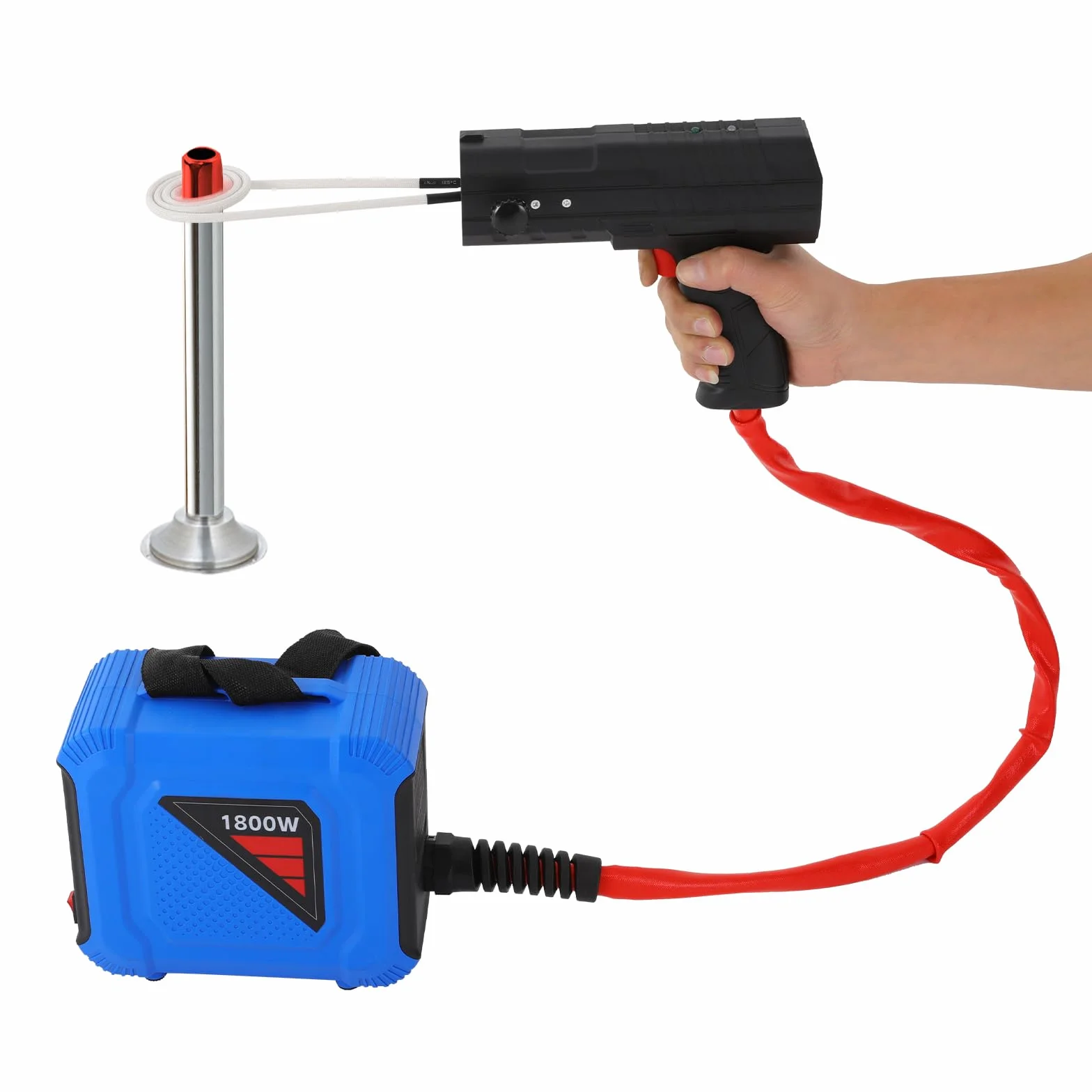 Riscaldatore a induzione magnetico 1800 W 220 V, riscaldatore a induzione con 4 bobine di riscaldamento, rimozione bulloni a induzione per la rimozione di bulloni e dadi, adatto per parti metalliche