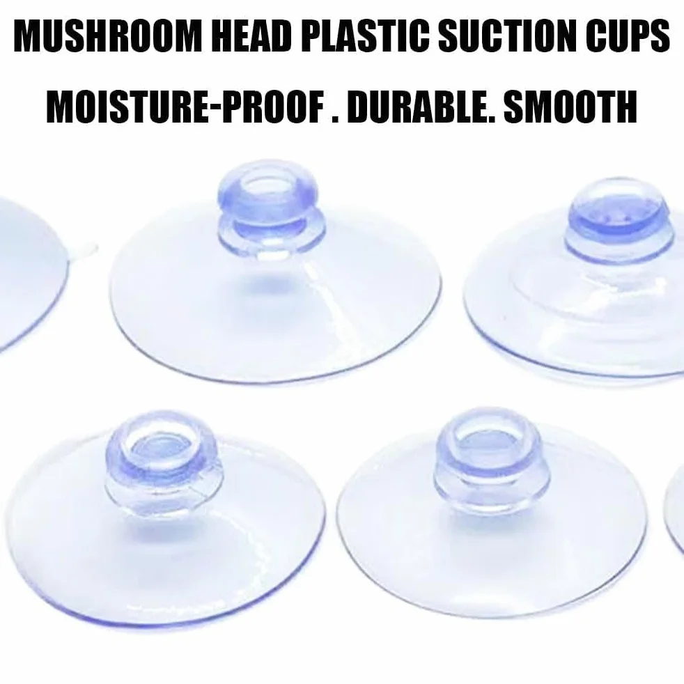 20 ventose trasparenti, ventose in plastica LJFEA PVC senza ganci, ventose robuste, adatte per finestre, pannelli di vetro, piastrelle, decorazione di auto, cucine, bagni, luci, armadietti (30 mm).