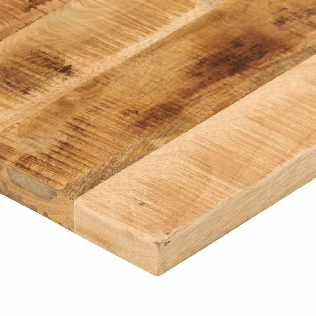 Piano per Tavolo Rettangolare 80x70x1,5cm Legno di Mango Grezzo
