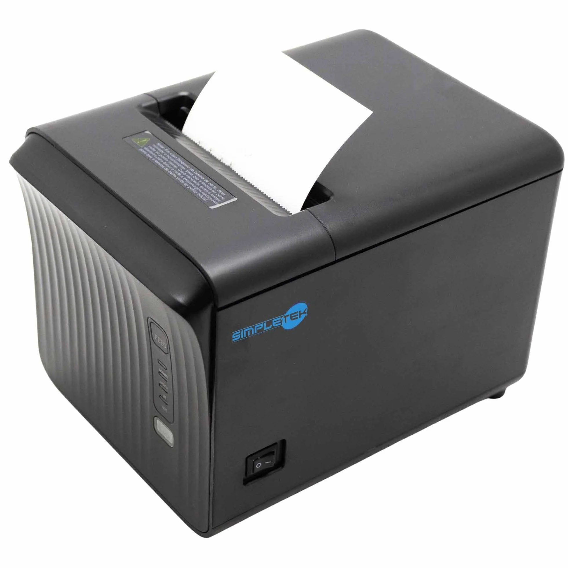 SIMPLETEK - Stampante Termica POS 80mm |USB WiFi BT | per Scontrini Ricevute e Comande - Auto-Cut | Driver e Manuale inclusi