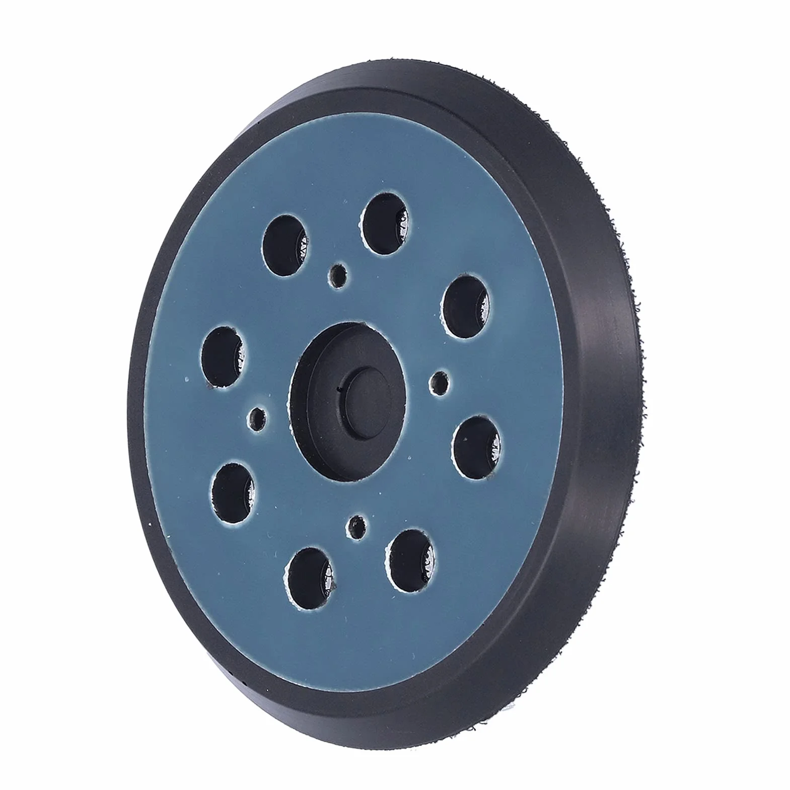 Platorello per Levigatrice di Ricambio Installazione Liscia 5" Realizzato in ABS + Gomma, 2 Pezzi per Platorello per Levigatrice