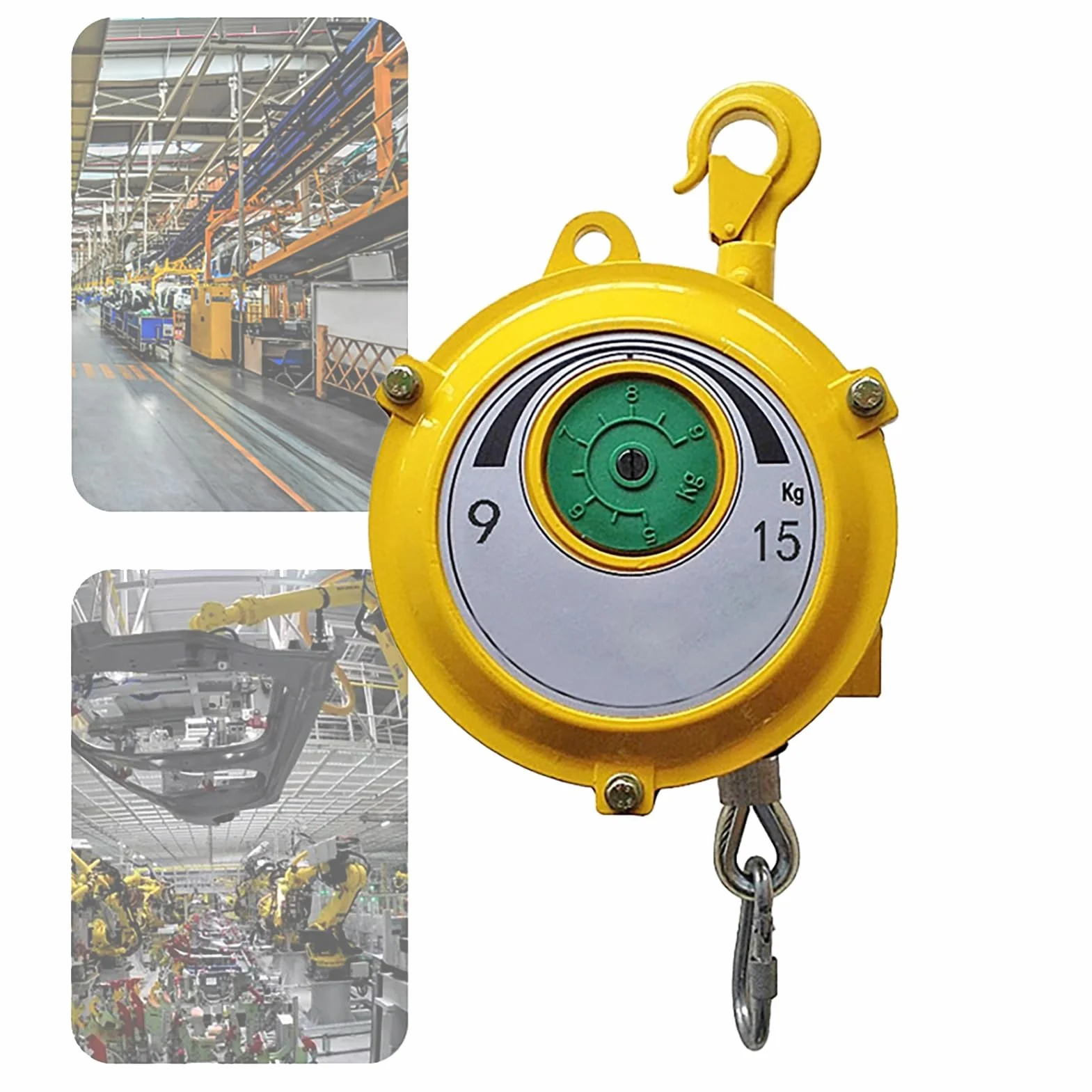 Bilanciatore a Molla Bilanciatore a Molla per Attrezzatura sospesa Bilanciatore a Molla Pesante, Retrattile autobloccante, per macchinari per officine di Fabbrica (Size : 9-15kg)
