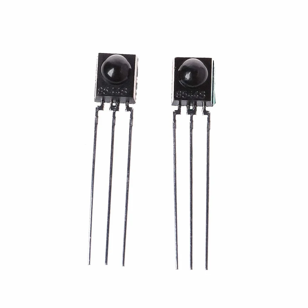 2 tubi ricevitore DIP-3 IC TSOP4838 IR 38 kHz modulo radiazione infrarossa remoto scheda di controllo, modulo di alimentazione, regolatore di tensione, trasmettitore, clip per cavo di