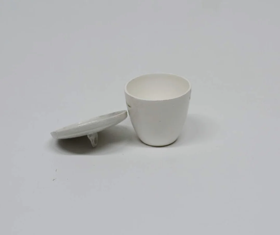 LLF, Crogiolo in porcellana con coperchio (20 ml, 30 ml, 40 ml, 70 ml, 100 ml, 200 ml, 300 ml)