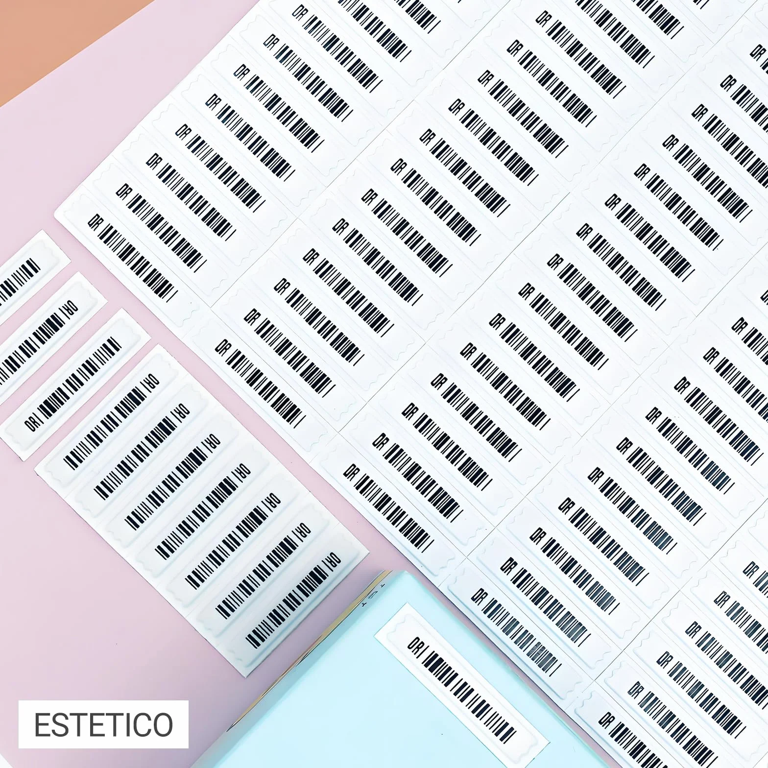 Adesivi di Sicurezza per Retail, Etichetta Antitaccheggio AM 58kHz DR per Sistemi EAS, Etichetta Monouso per Negozi al Dettaglio, Minimarket e Supermercati (1000)