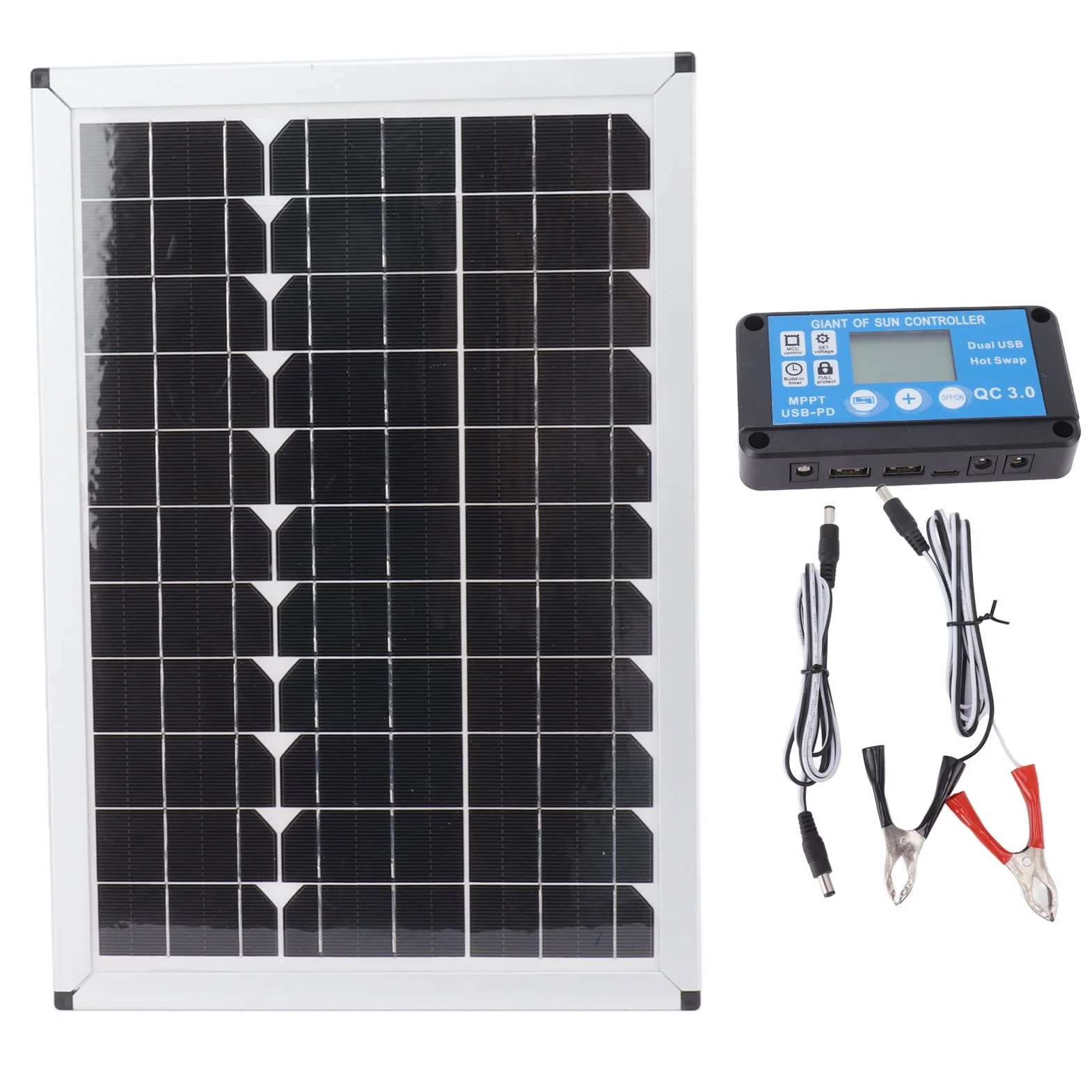 Kit di Pannello Solare da 100W E con Controller da 24 V 24 V per Campeggio per Auto