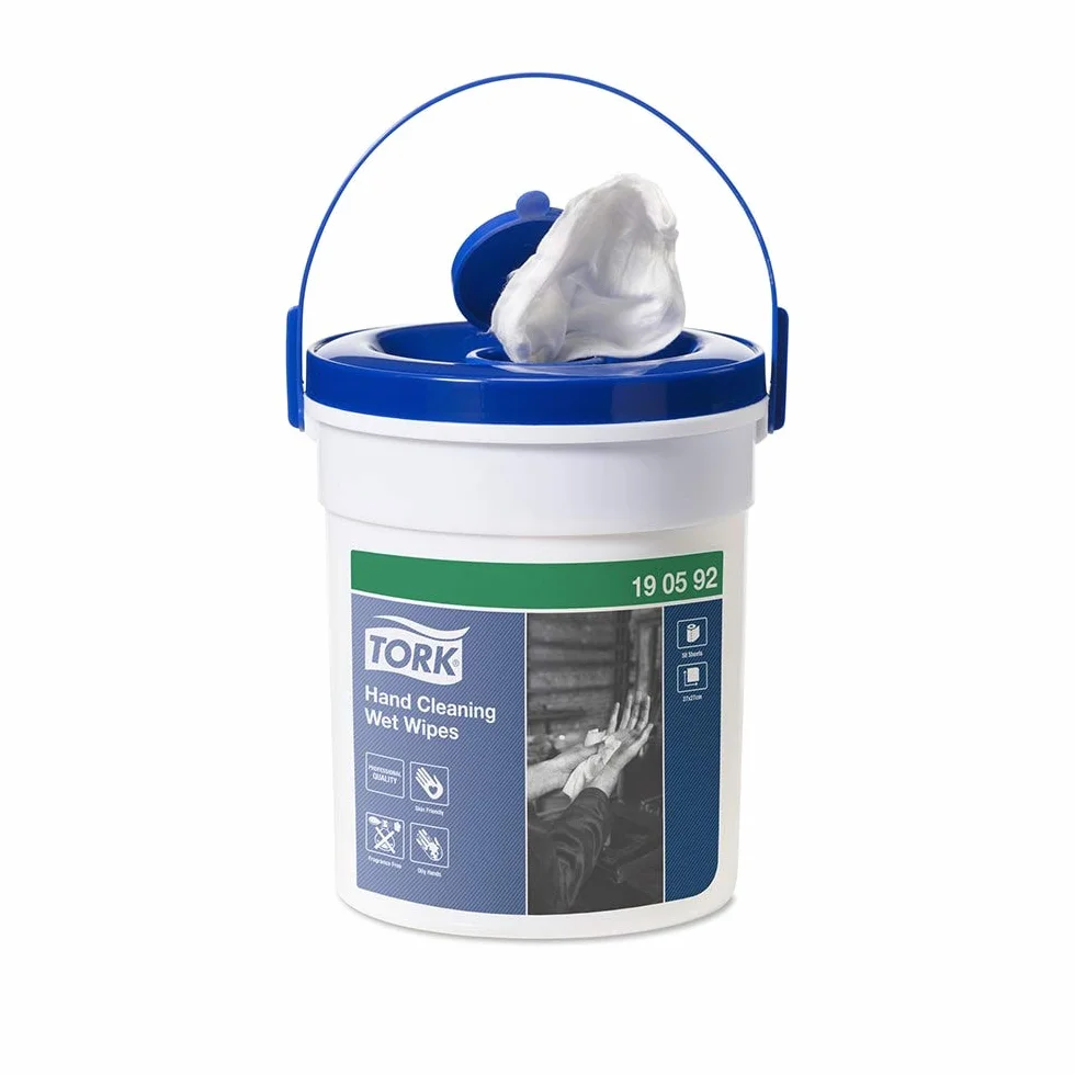 Tork Prem.Wet hand cleaning wipes,1-plywhite,16mx27cm,case 4 buckets/58 sheets