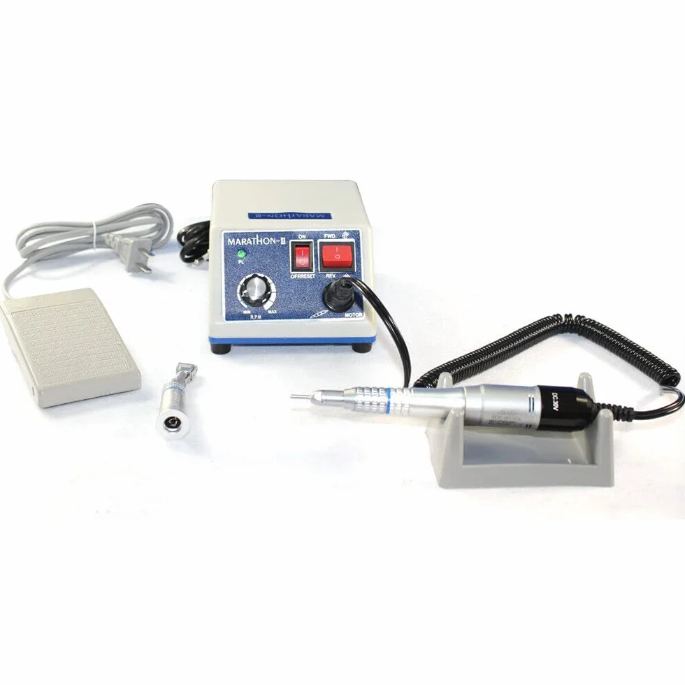 N10 - Micromotore da laboratorio 0-35,000 rpm, motore elettrico per lucidatura Straight& Contra Aangle manipolo 35 K attrezzatura da laboratorio