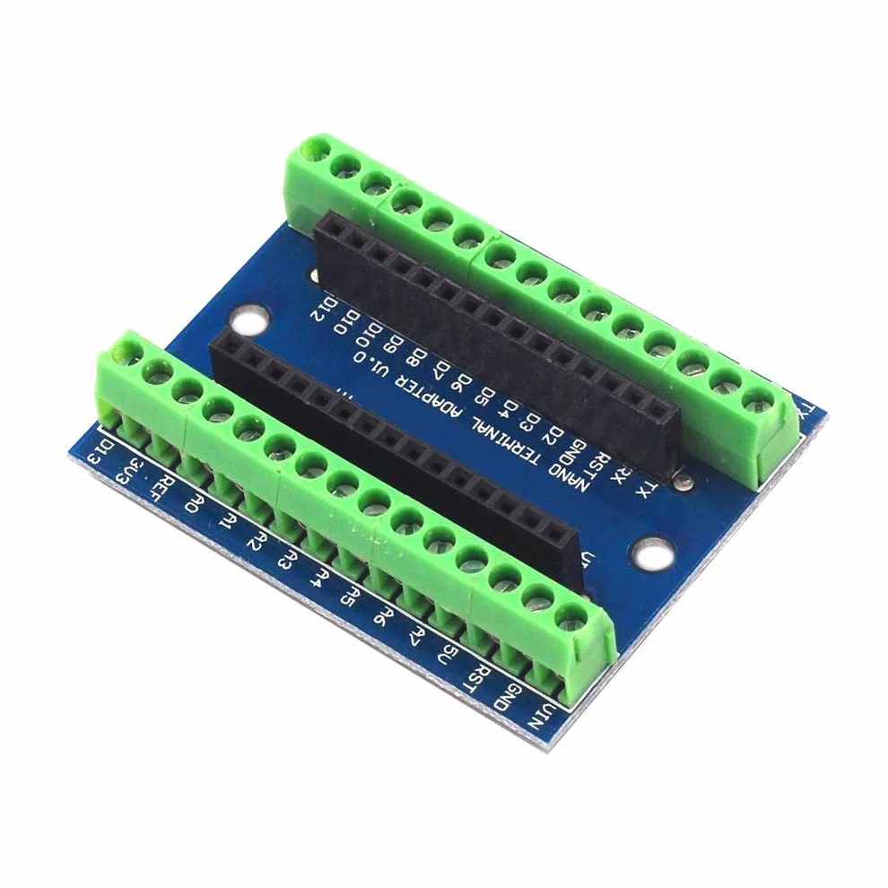 Hailege 3pcs NANO IO Shield IO Controller Terminal Adapter Scheda di espansione Nano IO Shield Piastra di espansione semplice Nano AVR P