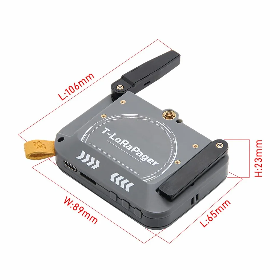 LILYGO T-Lora Pager ESP32 LoRa NFC RTC Al Smart Sensor TTGO scheda di sviluppo con IPS LCD da 2,3 pollici (firmware Mesh tastic 868 MHz)