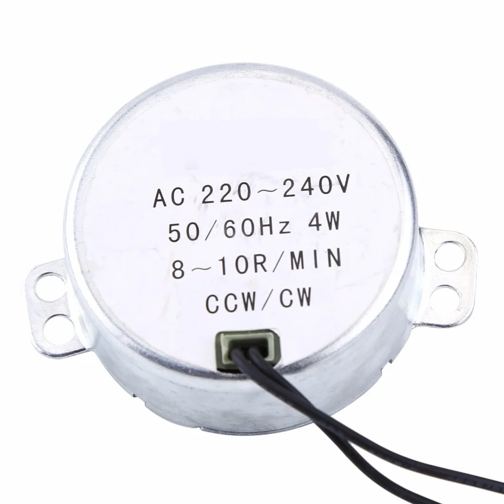 Motore 220-240V AC Motoriduttore sincrono 4W CW/CCW 8-10RPM