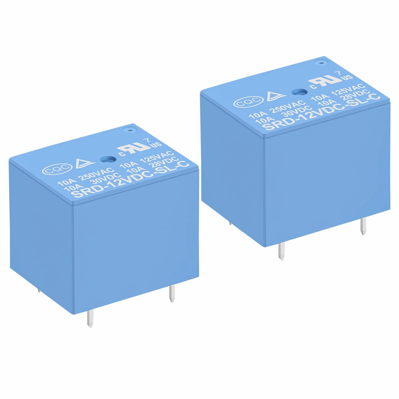 Heschen relè per circuito stampato, SRD-12VDC-SL-C, 12VDC, SPDT, 10A 250VAC, per terminali a 5 pin, confezione da 2