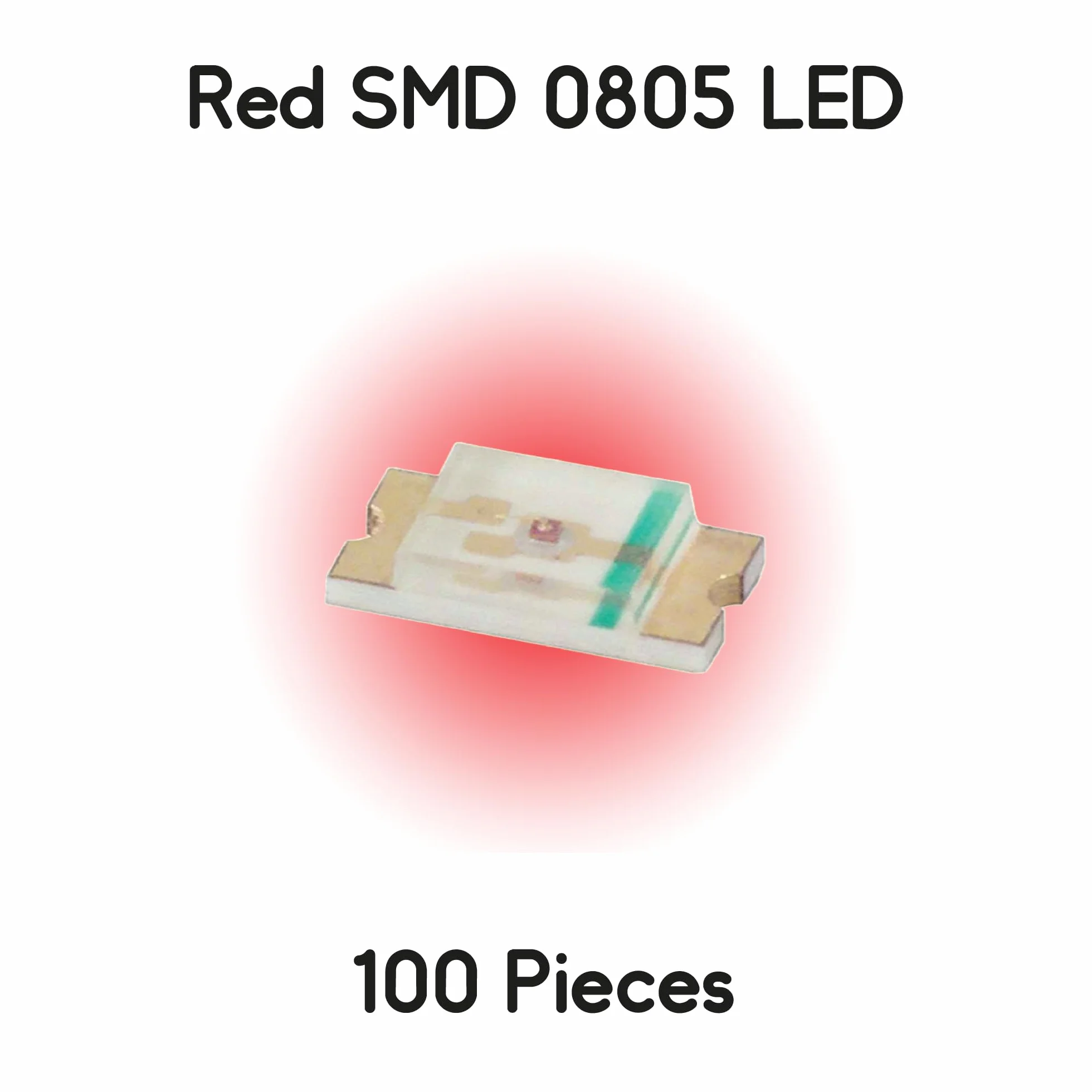 100 PEZZI LED SMD 0805 rosso