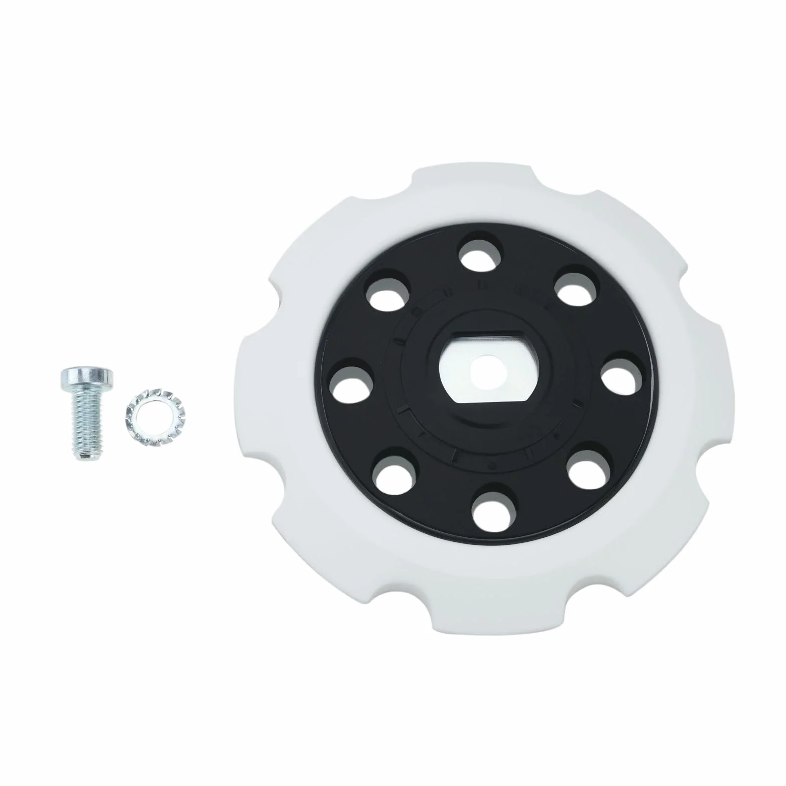 197922-4 - Cuscinetto di ricambio da 125 mm, compatibile con lucidatrice orbitale Makita PO5000C, PO6000C, DPO500Z, DPO600Z, DPO600TKX1, 8 fori