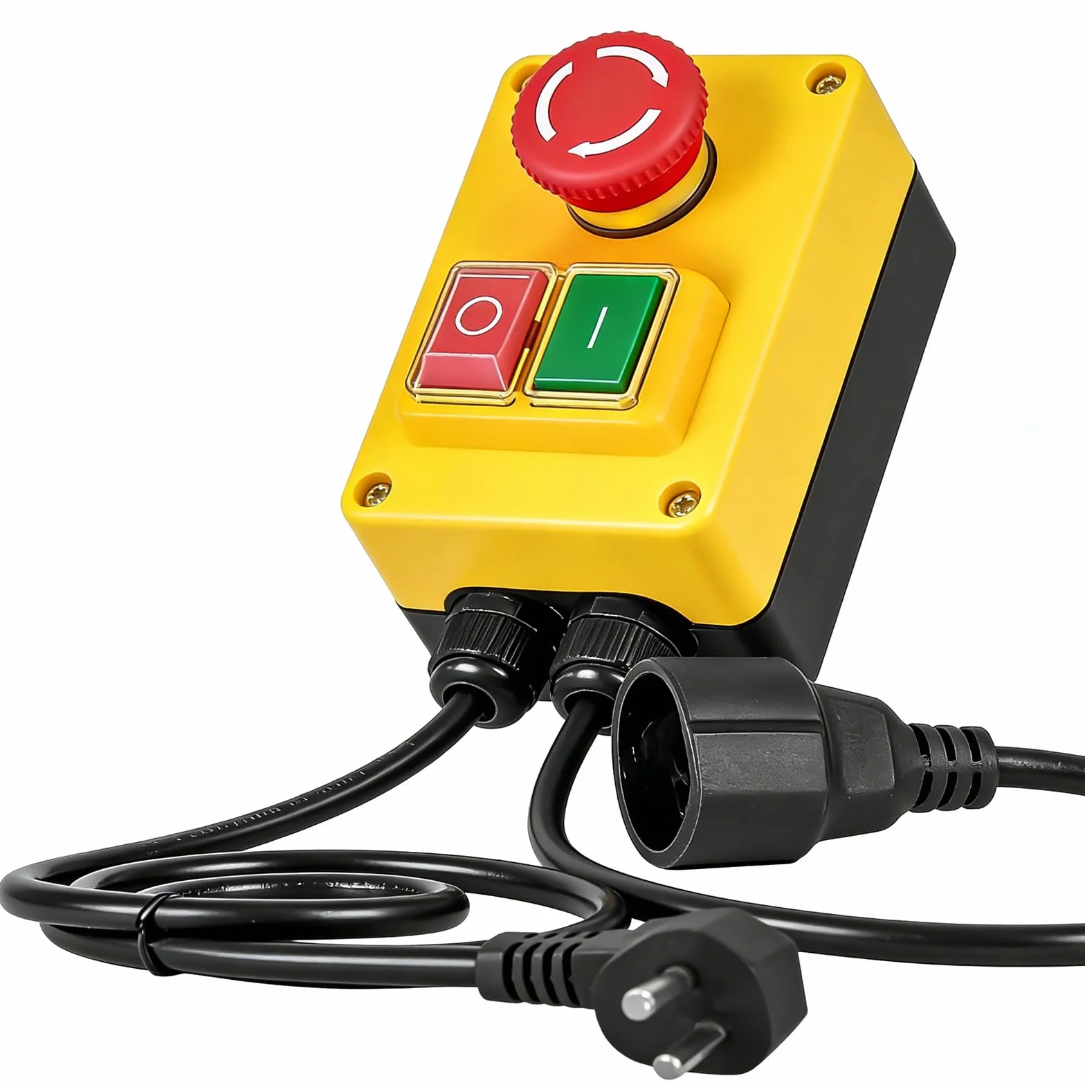 Interruttore monofase EIN/AUS, 250V 16A interruttore di sicurezza, interruttore di emergenza, interruttore elettromagnetico Interruttore elettromagnetico a pressione per lo spegnimento rapido di