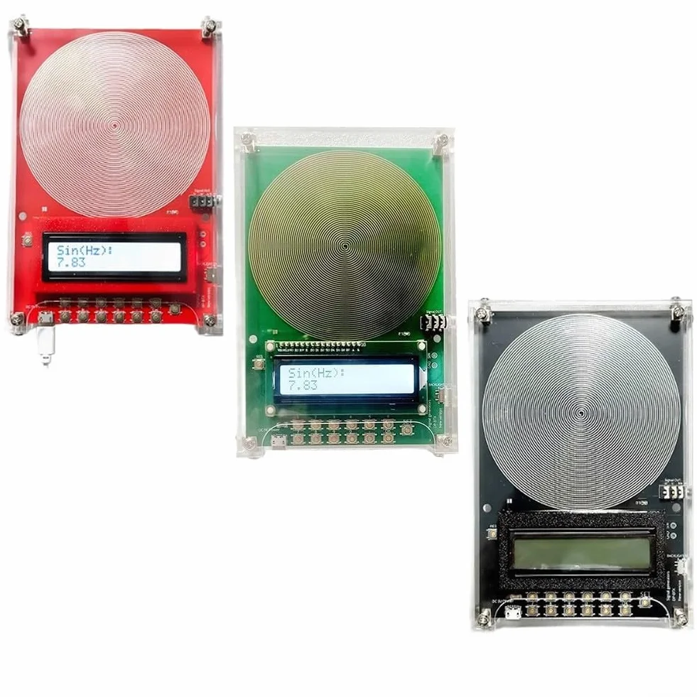 Generatore di impulsi a bassa frequenza risonante 7,83 Hz, gamma regolabile 0,1 Hz-30 kHz, oscillatore digitale, alloggiamento acrilico, alimentato USB, verde