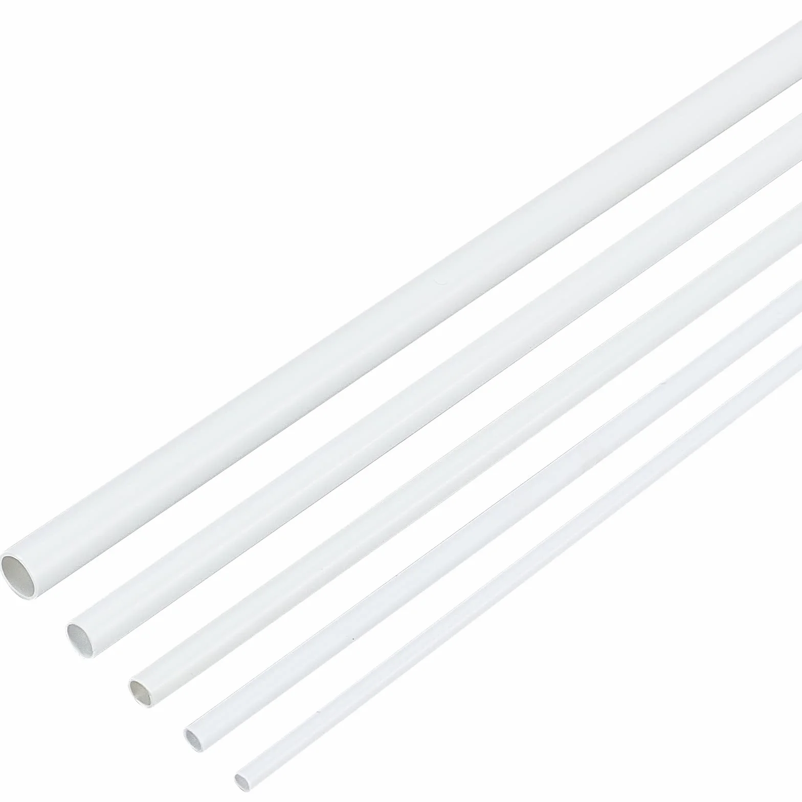 OLYCRAFT 30pz Tubi Rotondi Plastica ABS Lunghezza 300mm Aste Rotonde 3/4/5/6/8 mm Barre Cave per Fai Da Te