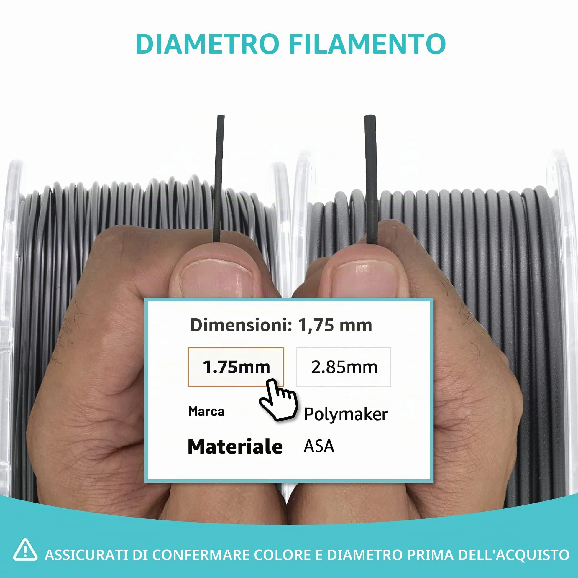 Polymaker PolyLite ASA Nero 1.75mm 1kg