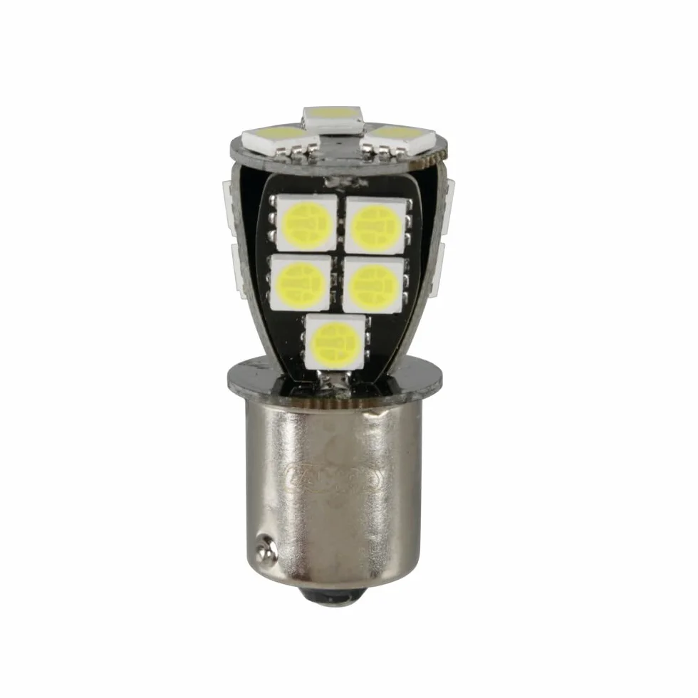 PILOT 57876 24/32V LED Series - 18 SMD x 1 Chip - (P21W) - BA15s - 1 pz - D/Blister - Bianco - Doppia polarità - Resistenza incorporata