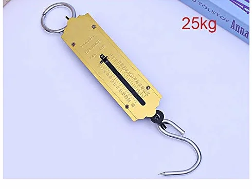 Bilancia ad Alta precisione Peso di 12kg 25kg 50kg 100kg 150kg Bagagli Primavera Scala di Pesca Viaggio bilance meccaniche Gancio Appeso Bilance mobili Pesatura (Color : 25kg)
