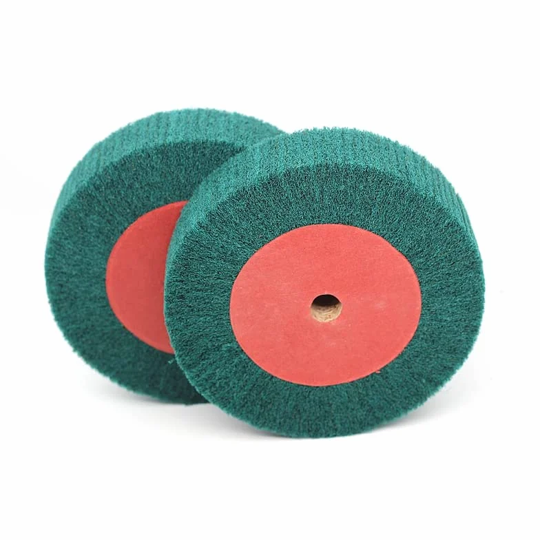 Spazzola Disco Disco abrasivo, Ruota per trafilatura in acciaio inossidabile e fibra di nylon, Grit 320, Rosso, Compatibile con smerigliatrice da banco, angolare e a taglio