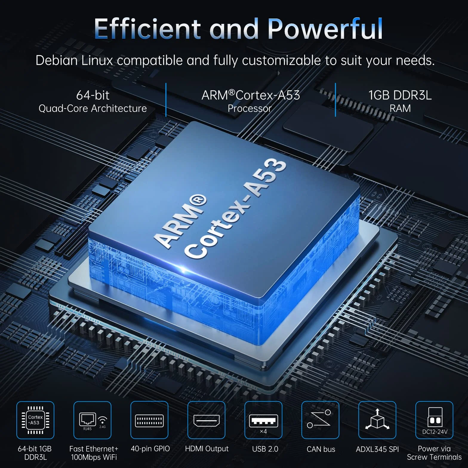 BIGTREETECH Pi V1.2 Control board 64bit Quad Core 1GB DDR3L 40 pin GPIO compatibile con SKR MINI E3 V3.0 Octopus/SKR V1.4 turbo per run Klipper/Linux/Debain For I3/CoreXY 3D Printer